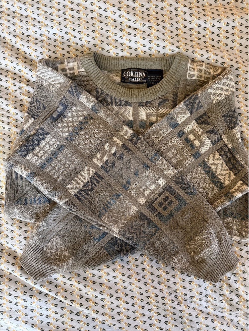 Vintage Cortina Italia Grandpa Sweater Size S/CH Made in Italy